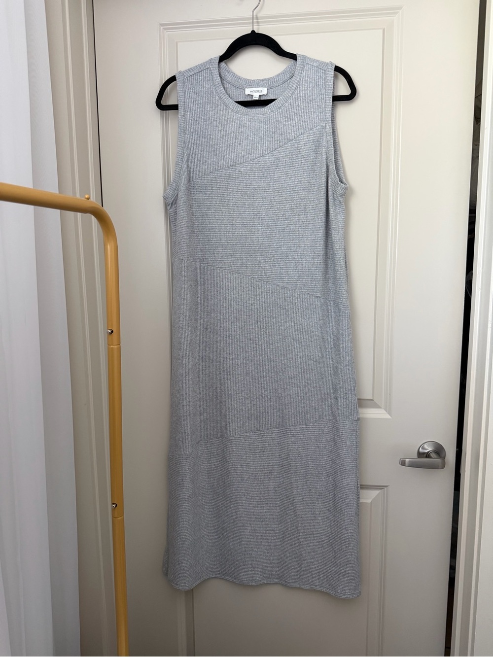 Have Sleeveless Ribbed Maxi Dress - Light Silver Gray